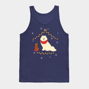 Thanksgiving Samoyed dog Tank Top